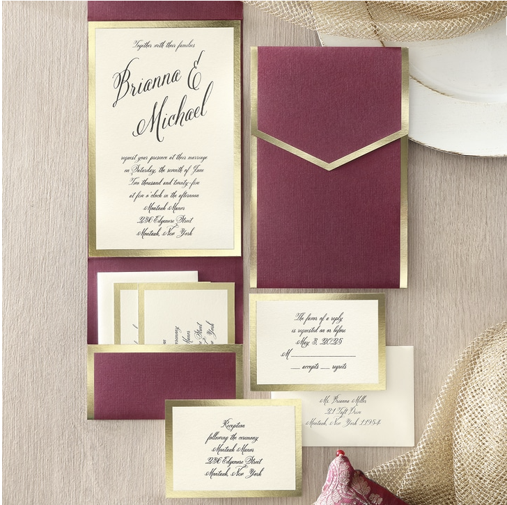 Burgundy Wedding Invitations